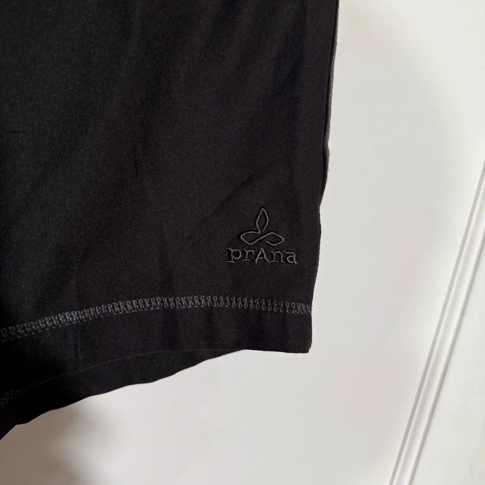 Prana Stretch Drawstring Board Shorts Bathing Suit Black Drawstring Size 30